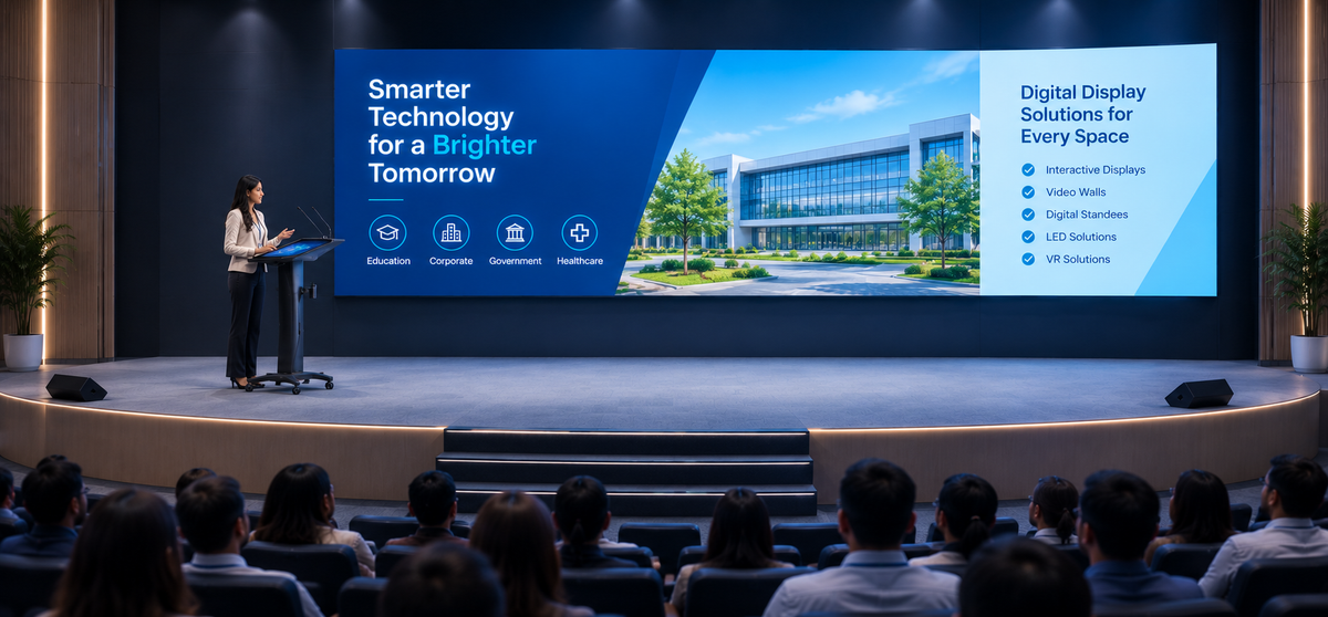 Where can I buy a digital podium with integrated multimedia controls in India?
