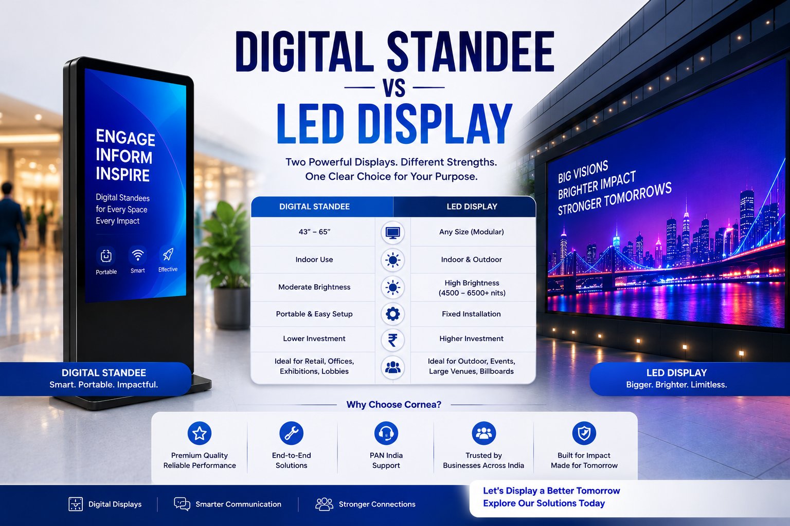Digital Standee vs. LED Display: Which One Should You Actually Pick?