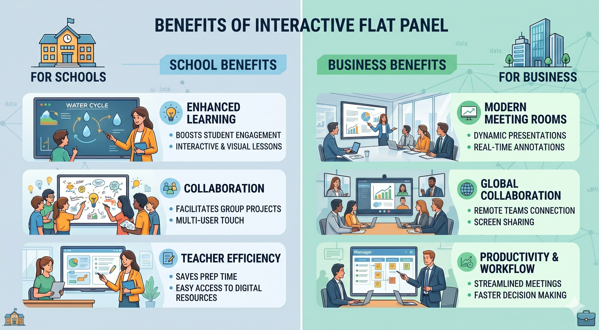 Benefits of Interactive Flat Panel for Schools & Business