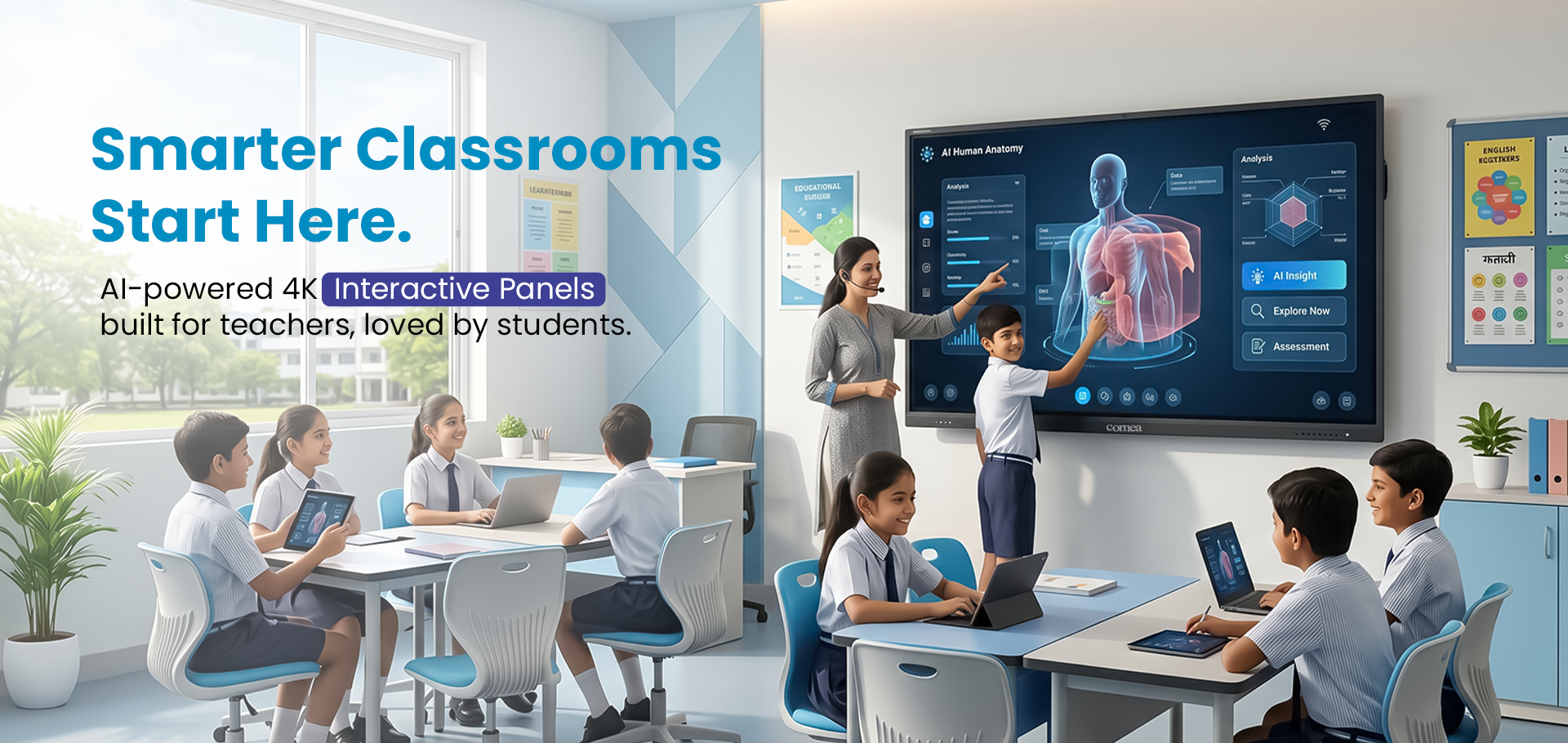 Cornea Interactive flat panel for classrooms
