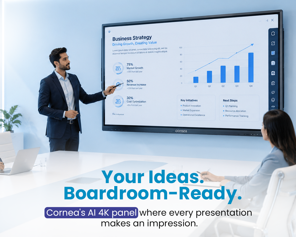 Cornea interactive flat panel for corporate 